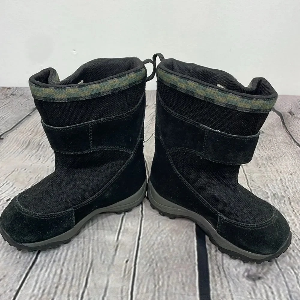 Merrrell High Black Suede Boots Polartec Waterproof Snow Hook Loop Toddler sz 7